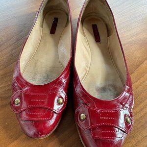 Red Patent Leather Longchamp Ballet Flats - size 40